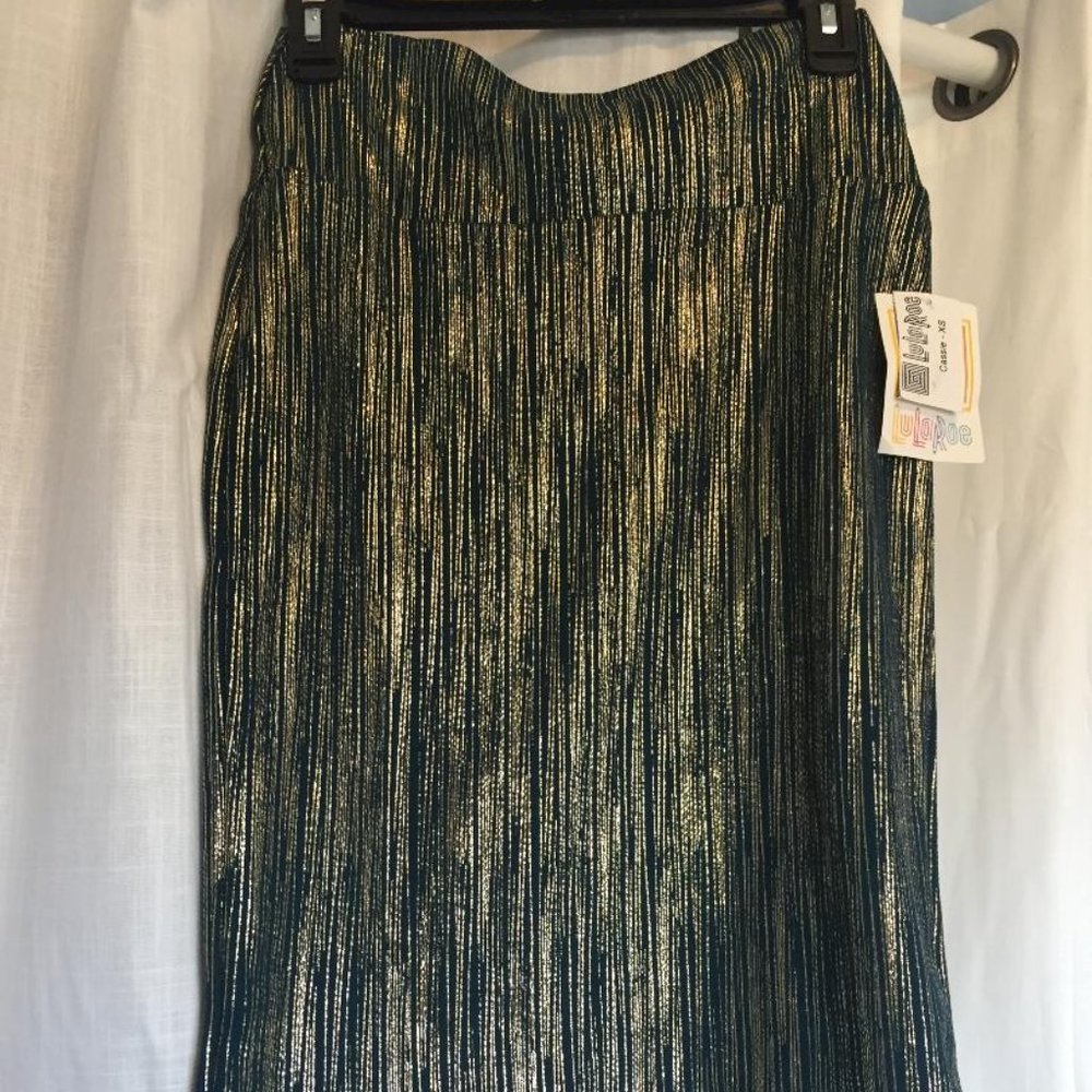 Lula Rue Skirt, Black Metallic, Size XS
